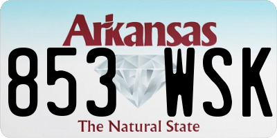 AR license plate 853WSK