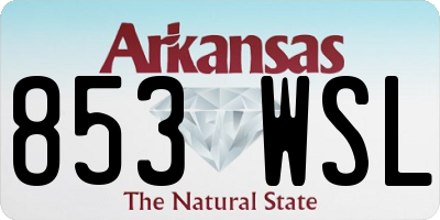 AR license plate 853WSL