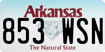 AR license plate 853WSN