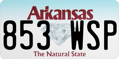 AR license plate 853WSP