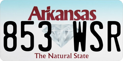 AR license plate 853WSR