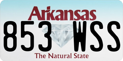 AR license plate 853WSS