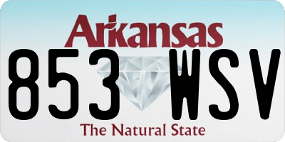 AR license plate 853WSV