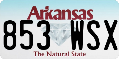 AR license plate 853WSX