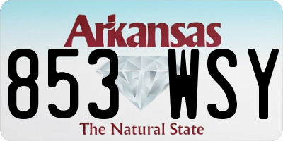 AR license plate 853WSY