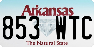 AR license plate 853WTC