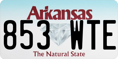 AR license plate 853WTE