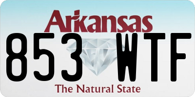 AR license plate 853WTF
