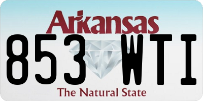 AR license plate 853WTI
