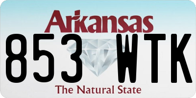 AR license plate 853WTK