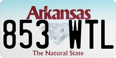 AR license plate 853WTL