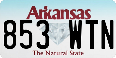 AR license plate 853WTN