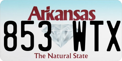 AR license plate 853WTX
