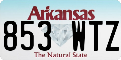 AR license plate 853WTZ