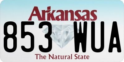 AR license plate 853WUA