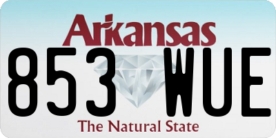 AR license plate 853WUE