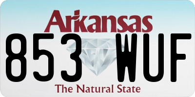 AR license plate 853WUF