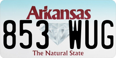 AR license plate 853WUG