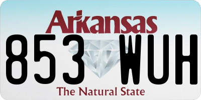 AR license plate 853WUH