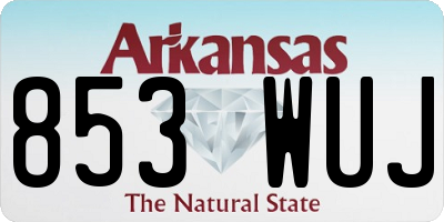 AR license plate 853WUJ