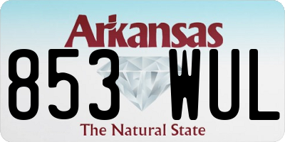 AR license plate 853WUL