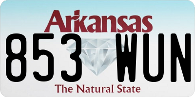 AR license plate 853WUN