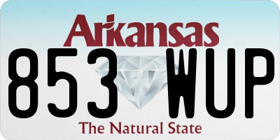 AR license plate 853WUP