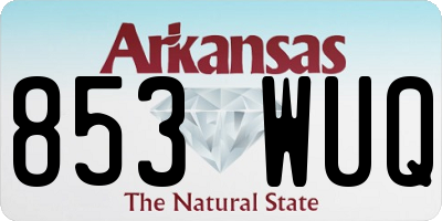 AR license plate 853WUQ