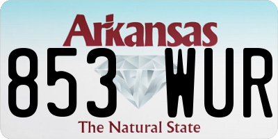 AR license plate 853WUR