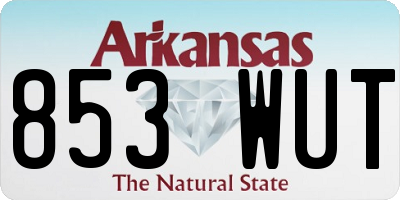 AR license plate 853WUT