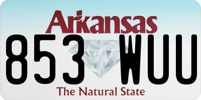 AR license plate 853WUU