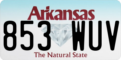 AR license plate 853WUV