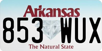 AR license plate 853WUX