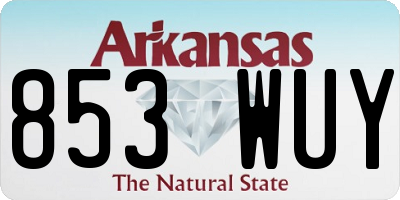 AR license plate 853WUY