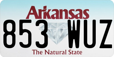 AR license plate 853WUZ