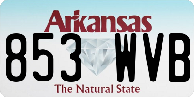 AR license plate 853WVB