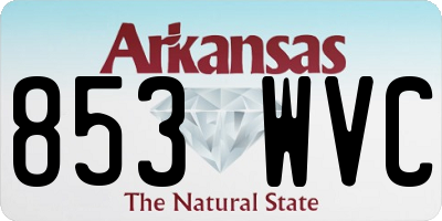 AR license plate 853WVC