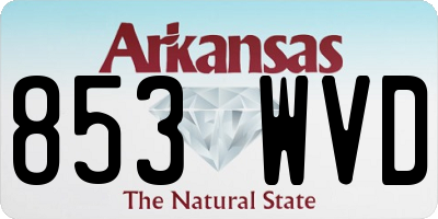 AR license plate 853WVD