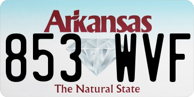 AR license plate 853WVF