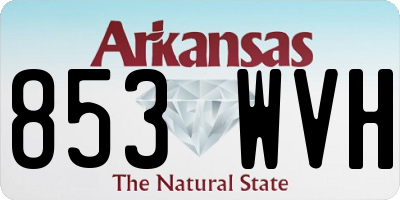 AR license plate 853WVH