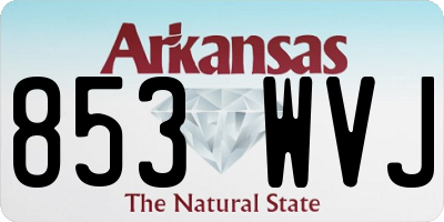 AR license plate 853WVJ
