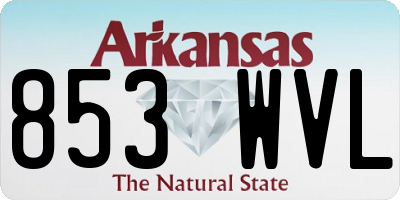 AR license plate 853WVL