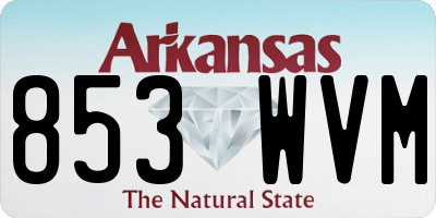 AR license plate 853WVM