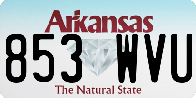 AR license plate 853WVU