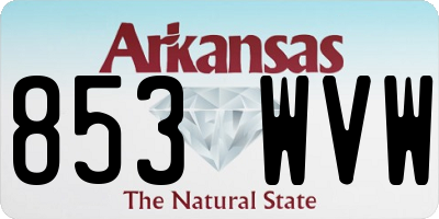 AR license plate 853WVW