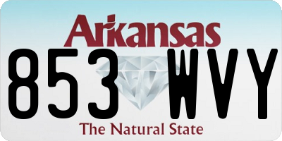 AR license plate 853WVY