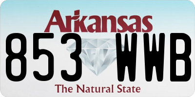 AR license plate 853WWB