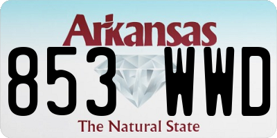 AR license plate 853WWD