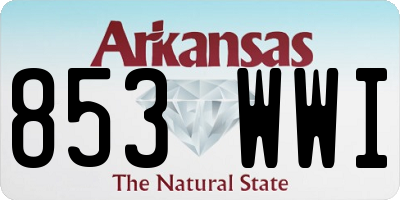 AR license plate 853WWI