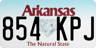 AR license plate 854KPJ